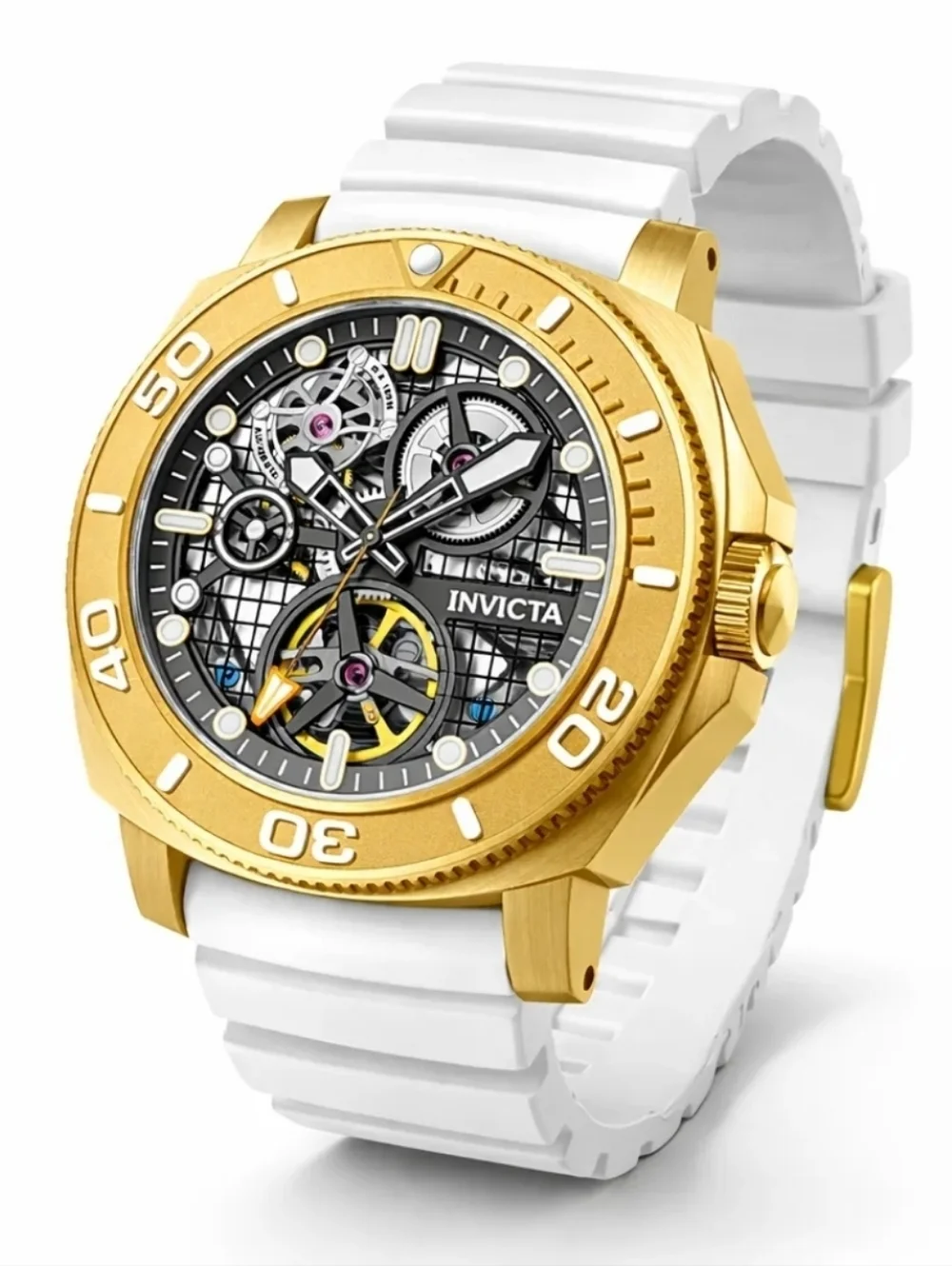 69464 Invicta Sea Hunter Obsidian Automatic Men's Watch w/ Skeleton Dial 44mm